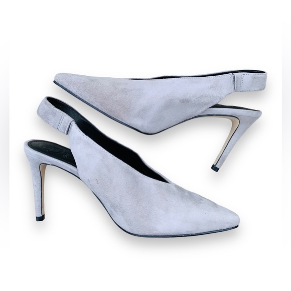 Guess Gray Suede Slingback Pointed Heels Size 6 - Picture 2 of 8